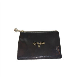 Halogen "Happy Hour" Patent Leather Zippered Pouch